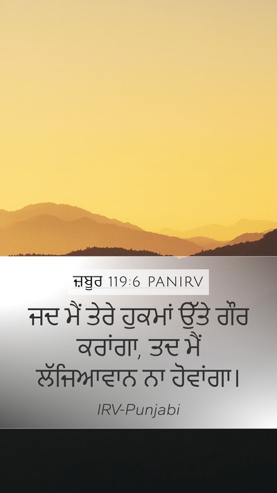 ਜ਼ਬੂਰ 119:6 PANIRV Bible Verse Image