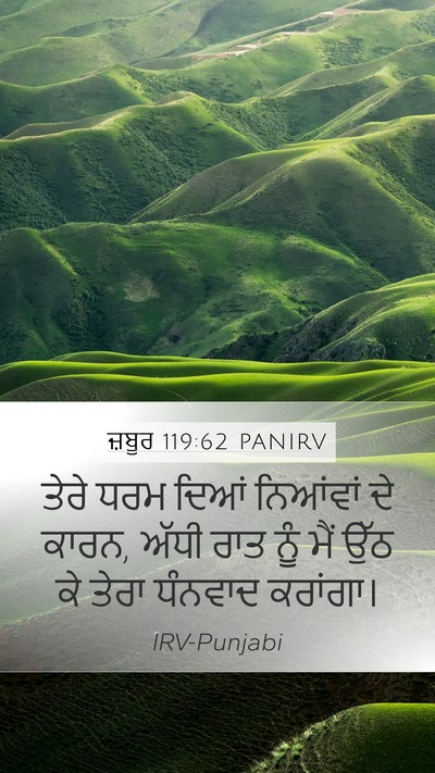 ਜ਼ਬੂਰ 119:62 PANIRV Bible Verse Image