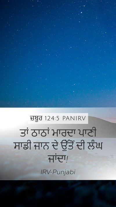 ਜ਼ਬੂਰ 124:5 PANIRV Mobile Phone Wallpaper - ਤਾਂ ਠਾਠਾਂ ਮਾਰਦਾ - Mobile Bible Verse Wallpaper