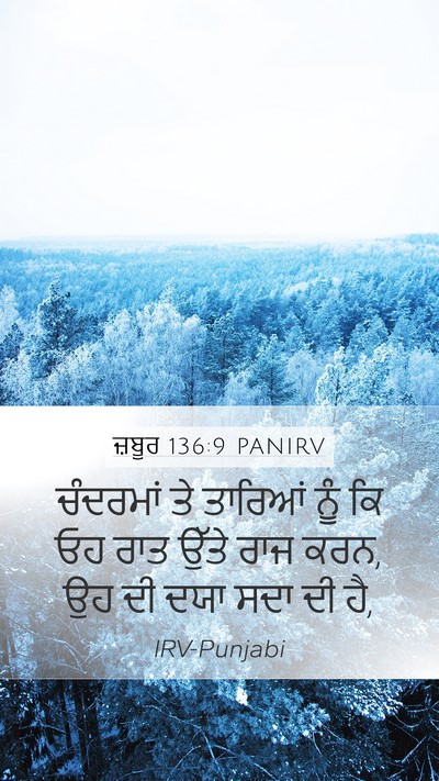 ਜ਼ਬੂਰ 136:9 PANIRV Bible Verse Image