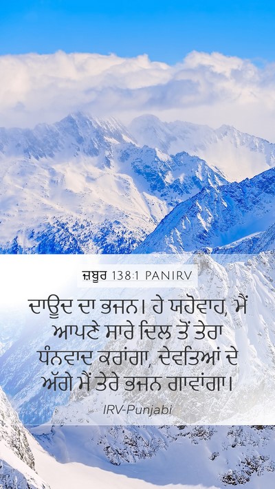 ਜ਼ਬੂਰ 138:1 PANIRV Bible Verse Image