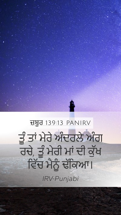 ਜ਼ਬੂਰ 139:13 PANIRV Mobile Phone Wallpaper - ਤੂੰ ਤਾਂ ਮੇਰੇ - Mobile Bible Verse Wallpaper