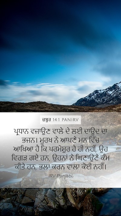 ਜ਼ਬੂਰ 14:1 PANIRV Bible Verse Image