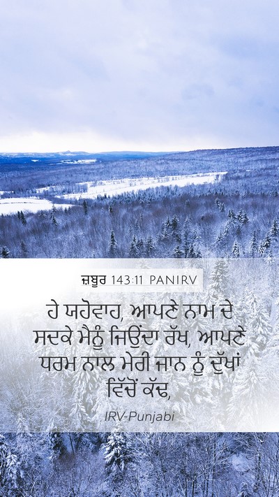 ਜ਼ਬੂਰ 143:11 PANIRV Bible Verse Image