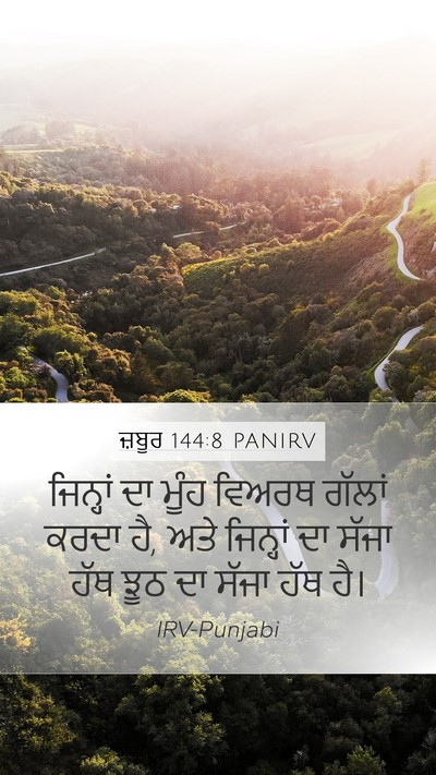ਜ਼ਬੂਰ 144:8 PANIRV Bible Verse Image