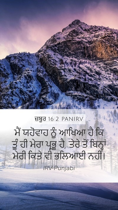 ਜ਼ਬੂਰ 16:2 PANIRV Bible Verse Image
