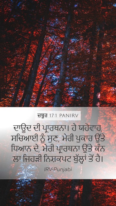 ਜ਼ਬੂਰ 17:1 PANIRV Bible Verse Image
