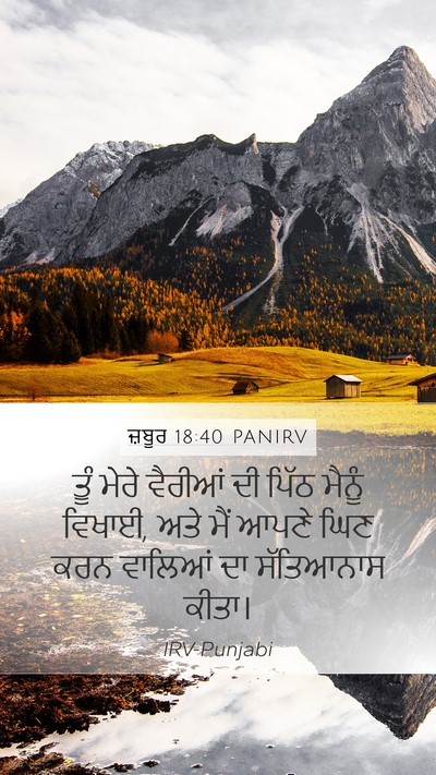 ਜ਼ਬੂਰ 18:40 PANIRV Bible Verse Image