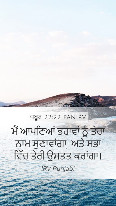 ਜ਼ਬੂਰ 22:22 PANIRV Bible Verse Image