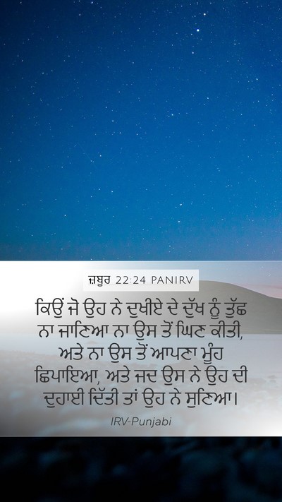 ਜ਼ਬੂਰ 22:24 PANIRV Bible Verse Image