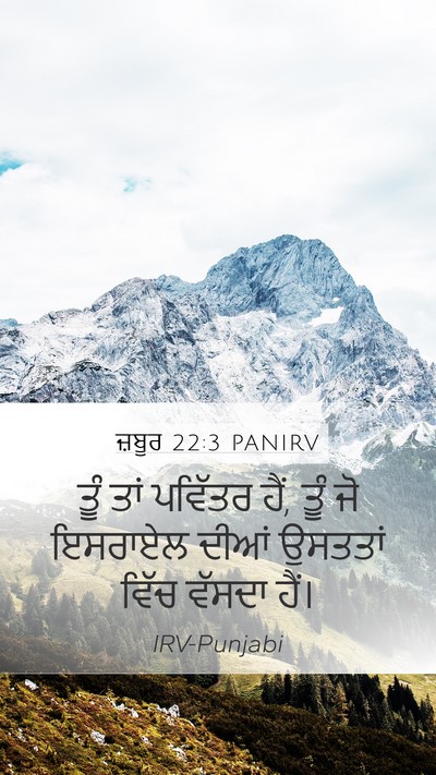 ਜ਼ਬੂਰ 22:3 PANIRV Mobile Phone Wallpaper - ਤੂੰ ਤਾਂ ਪਵਿੱਤਰ ਹੈਂ, - Mobile Bible Verse Wallpaper