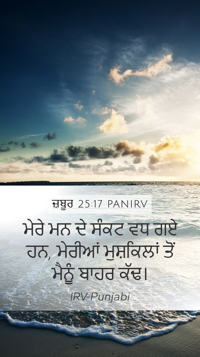 ਜ਼ਬੂਰ 25:17 PANIRV Mobile Phone Wallpaper - ਮੇਰੇ ਮਨ ਦੇ ਸੰਕਟ ਵਧ - Mobile Bible Verse Wallpaper