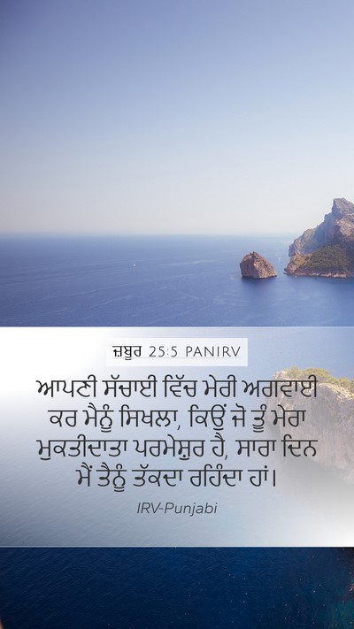 ਜ਼ਬੂਰ 25:5 PANIRV Bible Verse Image