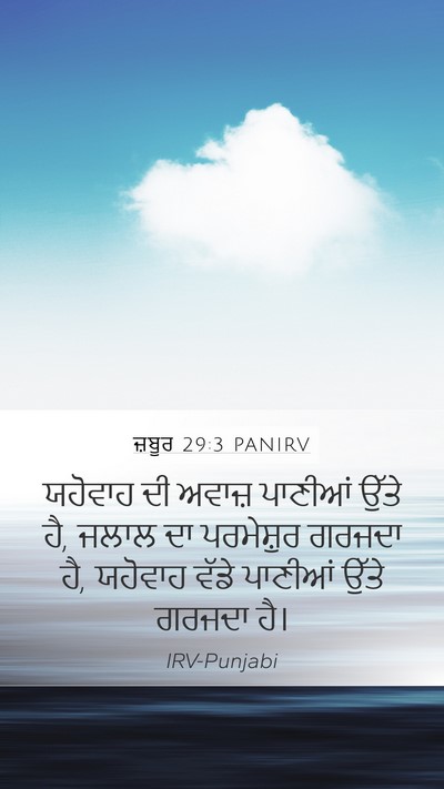 ਜ਼ਬੂਰ 29:3 PANIRV Bible Verse Image