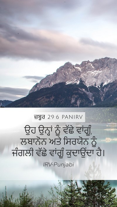 ਜ਼ਬੂਰ 29:6 PANIRV Bible Verse Image