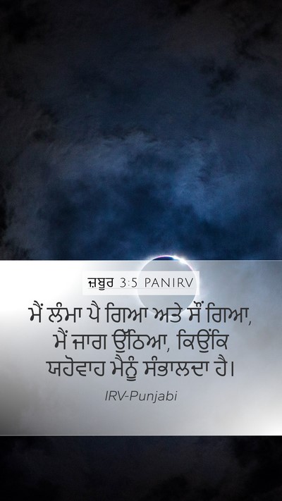 ਜ਼ਬੂਰ 3:5 PANIRV Bible Verse Image