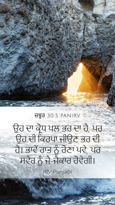 ਜ਼ਬੂਰ 30:5 PANIRV Bible Verse Image