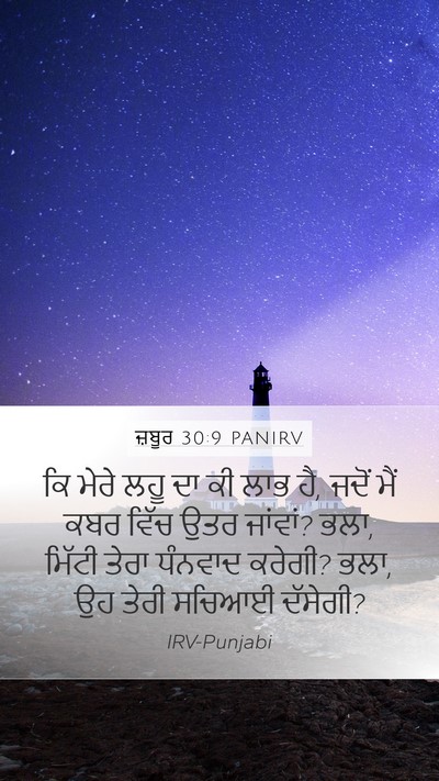 ਜ਼ਬੂਰ 30:9 PANIRV Bible Verse Image