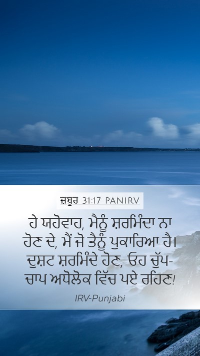 ਜ਼ਬੂਰ 31:17 PANIRV Bible Verse Image