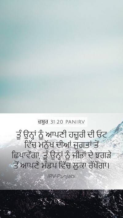 ਜ਼ਬੂਰ 31:20 PANIRV Bible Verse Image