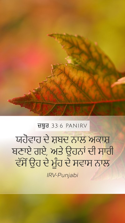 ਜ਼ਬੂਰ 33:6 PANIRV Bible Verse Image
