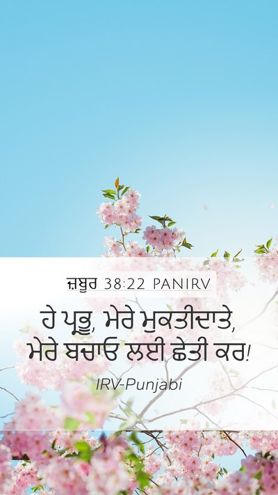 ਜ਼ਬੂਰ 38:22 PANIRV Mobile Phone Wallpaper - ਹੇ ਪ੍ਰਭੂ, ਮੇਰੇ - Mobile Bible Verse Wallpaper