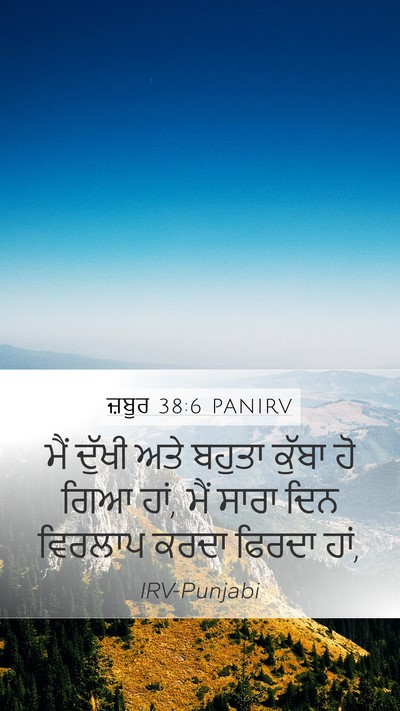 ਜ਼ਬੂਰ 38:6 PANIRV Bible Verse Image