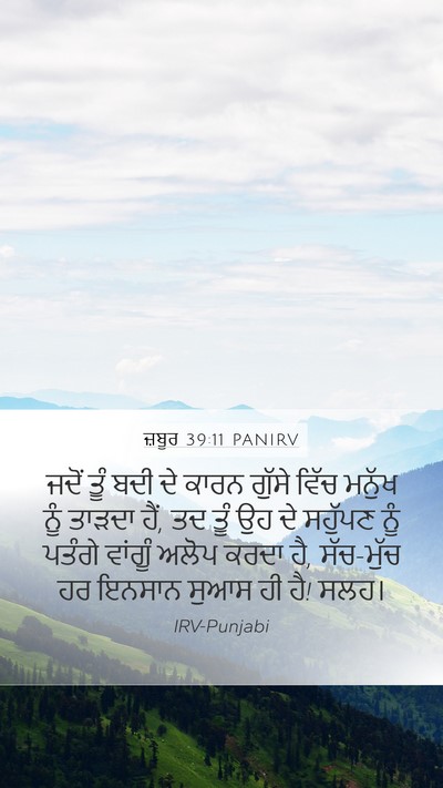 ਜ਼ਬੂਰ 39:11 PANIRV Bible Verse Image