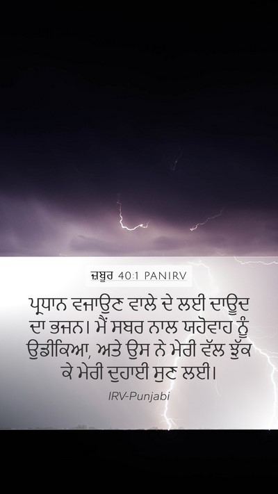 ਜ਼ਬੂਰ 40:1 PANIRV Bible Verse Image