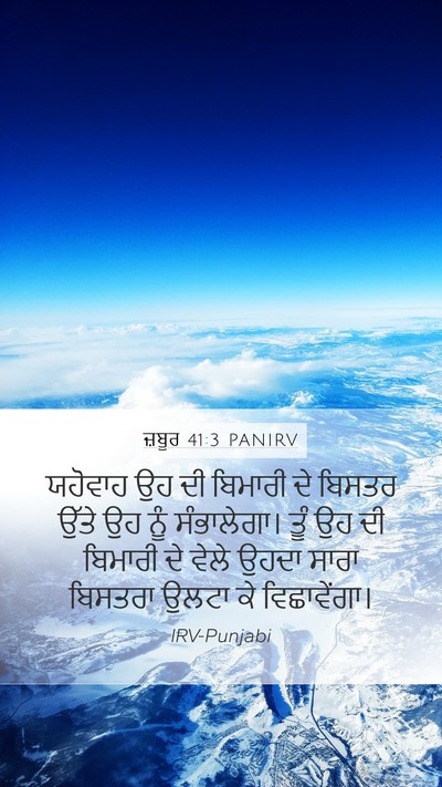 ਜ਼ਬੂਰ 41:3 PANIRV Mobile Phone Wallpaper - ਯਹੋਵਾਹ ਉਹ ਦੀ - Mobile Bible Verse Wallpaper