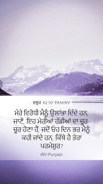 ਜ਼ਬੂਰ 42:10 PANIRV Bible Verse Image