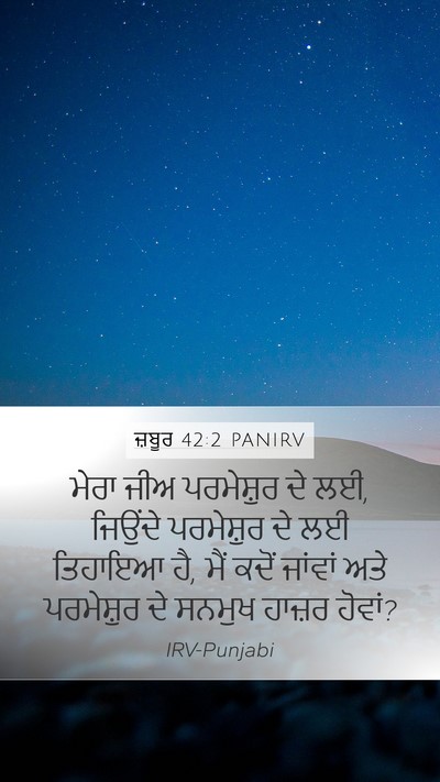 ਜ਼ਬੂਰ 42:2 PANIRV Bible Verse Image