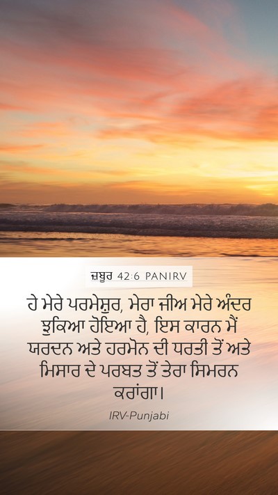 ਜ਼ਬੂਰ 42:6 PANIRV Bible Verse Image