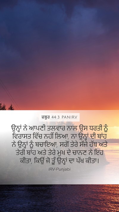 ਜ਼ਬੂਰ 44:3 PANIRV Bible Verse Image