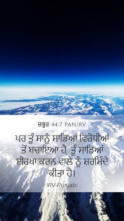 ਜ਼ਬੂਰ 44:7 PANIRV Mobile Phone Wallpaper - ਪਰ ਤੂੰ ਸਾਨੂੰ - Mobile Bible Verse Wallpaper