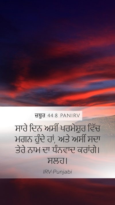 ਜ਼ਬੂਰ 44:8 PANIRV Bible Verse Image