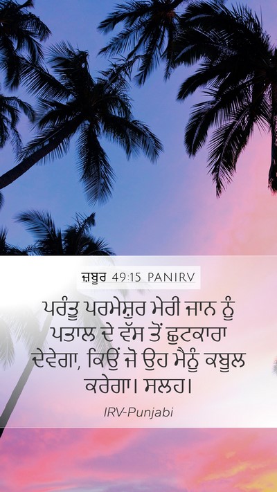 ਜ਼ਬੂਰ 49:15 PANIRV Bible Verse Image