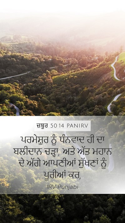 ਜ਼ਬੂਰ 50:14 PANIRV Bible Verse Image