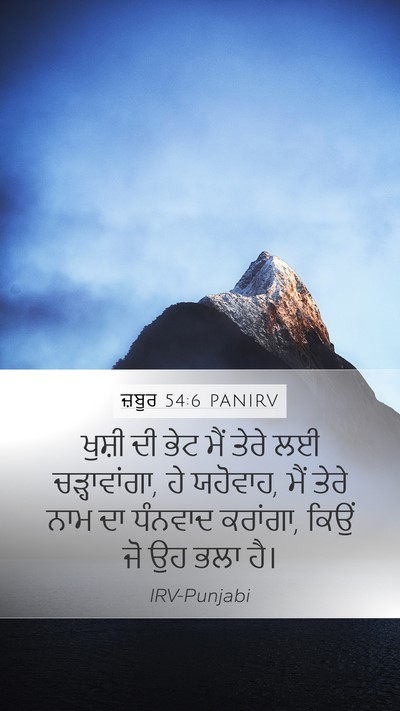 ਜ਼ਬੂਰ 54:6 PANIRV Bible Verse Image