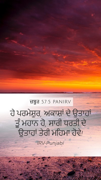 ਜ਼ਬੂਰ 57:5 PANIRV Bible Verse Image