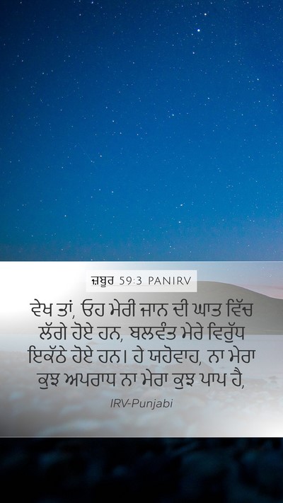 ਜ਼ਬੂਰ 59:3 PANIRV Bible Verse Image