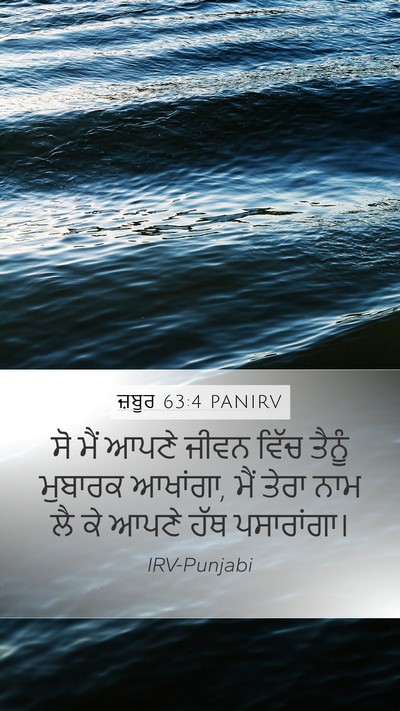 ਜ਼ਬੂਰ 63:4 PANIRV Bible Verse Image