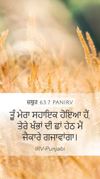 ਜ਼ਬੂਰ 63:7 PANIRV Bible Verse Image