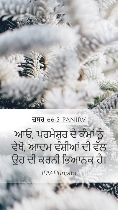 ਜ਼ਬੂਰ 66:5 PANIRV Bible Verse Image