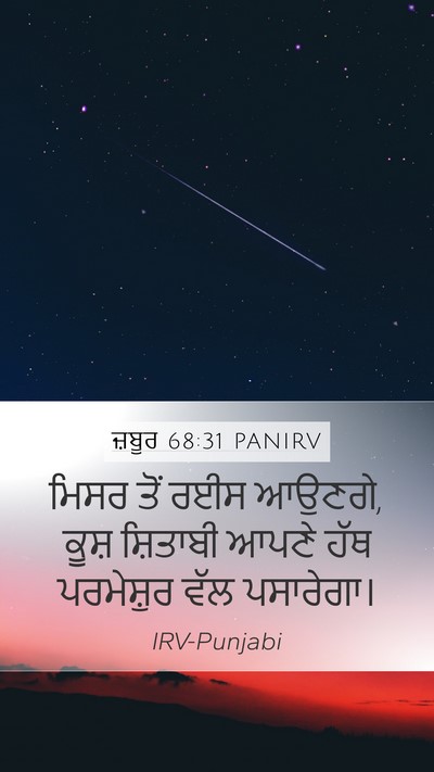 ਜ਼ਬੂਰ 68:31 PANIRV Bible Verse Image