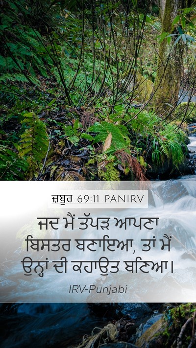 ਜ਼ਬੂਰ 69:11 PANIRV Mobile Phone Wallpaper - ਜਦ ਮੈਂ ਤੱਪੜ ਆਪਣਾ - Mobile Bible Verse Wallpaper