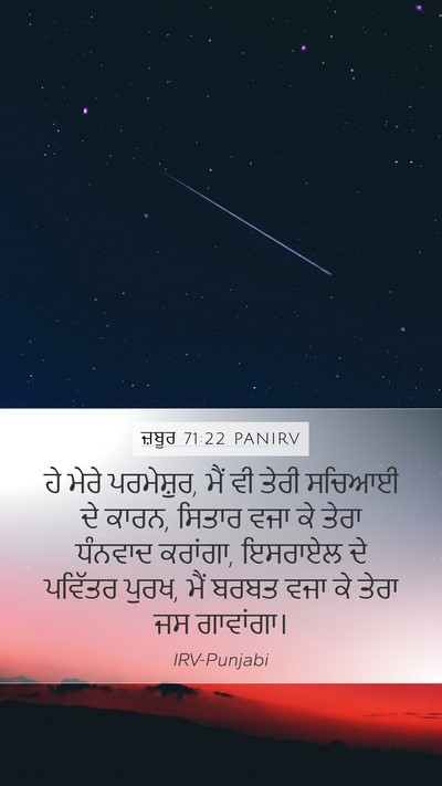 ਜ਼ਬੂਰ 71:22 PANIRV Bible Verse Image
