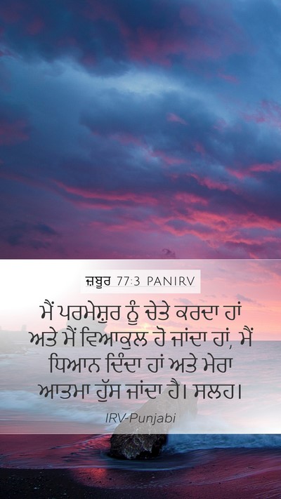 ਜ਼ਬੂਰ 77:3 PANIRV Bible Verse Image
