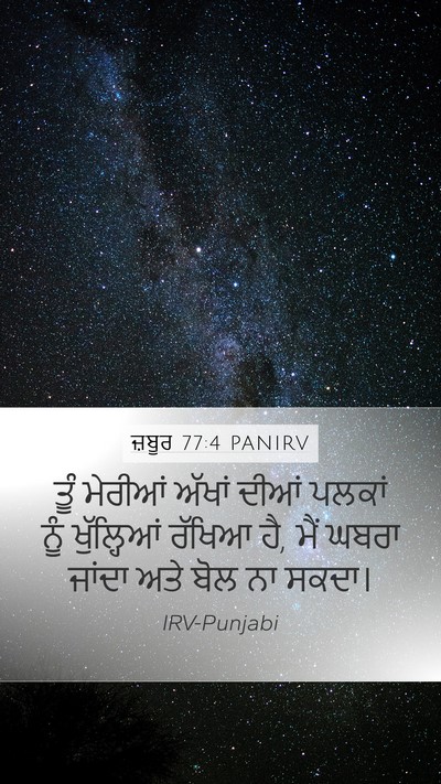 ਜ਼ਬੂਰ 77:4 PANIRV Bible Verse Image