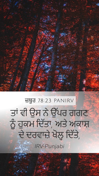 ਜ਼ਬੂਰ 78:23 PANIRV Bible Verse Image